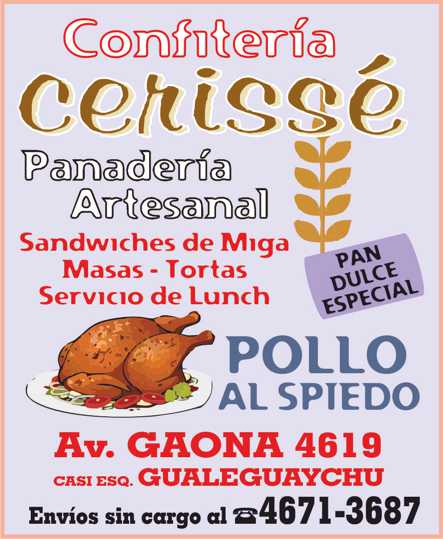 Heladería / Confitería «Cerisse»