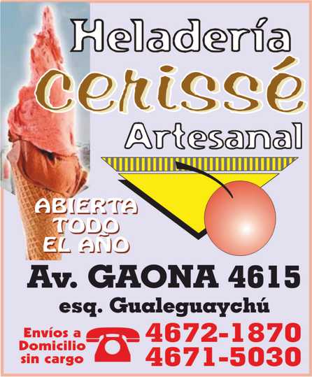 Heladería / Confitería «Cerisse»