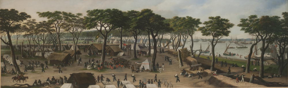 Vista interior de Curuzú mirado de aguas arriba (norte a sur) el 20 de septiembre de 1866.
